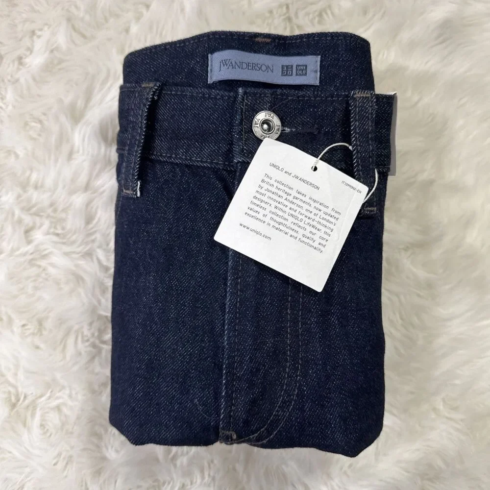 JW Anderson x Uniqlo Straight Jeans Women 26x31 (29x30.75) Blue Denim Collab JWA - Picture 11 of 12